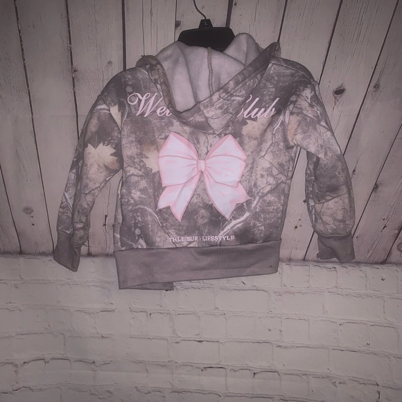 J for Justify Kids Woodland Camo Jacket with Pink Bow - Picture 3 of 4